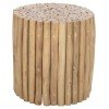ΤΡΑΠΕΖΙ ΣΑΛΟΝΙΟΥ ΣΤΡΟΓΓΥΛΟ COOTER HM9865 ΚΛΑΔΙΑ TEAK-ΦΥΣΙΚΟ Φ39x40,5Υεκ.