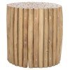 ΤΡΑΠΕΖΙ ΣΑΛΟΝΙΟΥ ΣΤΡΟΓΓΥΛΟ COOTER HM9865 ΚΛΑΔΙΑ TEAK-ΦΥΣΙΚΟ Φ39x40,5Υεκ.