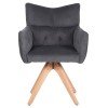 ΠΟΛΥΘΡΟΝΑ ΤΡΑΠΕΖΑΡΙΑΣ QUILL HM9843.03 ΓΚΡΙ ΥΦΑΣΜΑ-ΞΥΛΟ ΟΞΙΑΣ ΠΟΔΙΑ 61x57,5x91Υεκ.