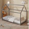ΚΡΕΒΑΤΙ ΠΑΙΔΙΚΟ PEPE HM677.05 τ.MONTESSORI ΞΥΛΟ ΠΕΥΚΟ ΓΚΡΙ- 190x90εκ