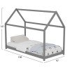 ΚΡΕΒΑΤΙ ΠΑΙΔΙΚΟ PEPE HM677.05 τ.MONTESSORI ΞΥΛΟ ΠΕΥΚΟ ΓΚΡΙ- 190x90εκ