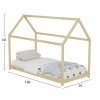 ΚΡΕΒΑΤΙ ΠΑΙΔΙΚΟ PEPE HM677.01 τ.MONTESSORI ΞΥΛΟ ΠΕΥΚΟ ΦΥΣΙΚΟ- 190x90εκ