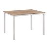 ΤΡΑΠΕΖΙ ΤΡΑΠΕΖΑΡΙΑΣ GOOSE HM9532.02 MDF SONAMA-ΛΕΥΚΟ ΜΕΤΑΛΛΟ 120X80Χ75Yεκ.