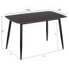 ΤΡΑΠΕΖΙ RAVEN HM9854.02 ΚΕΡΑΜΙΚΟ TOP ΜΑΥΡΟ ΜΑΡΜΑΡΟ-ΜΑΥΡΟ ΜΕΤΑΛΛΟ 120x70x73Υεκ.