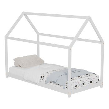 ΚΡΕΒΑΤΙ ΠΑΙΔΙΚΟ PEPE HM677.03 τ.MONTESSORI ΞΥΛΟ ΠΕΥΚΟ ΛΕΥΚΟ- 190x90εκ