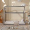ΚΡΕΒΑΤΙ ΠΑΙΔΙΚΟ PEPE HM678.05 τ.MONTESSORI ΞΥΛΟ ΠΕΥΚΟ ΓΚΡΙ- 140x70εκ