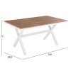 ΤΡΑΠΕΖΙ ΑΛΟΥΜΙΝΙΟΥ ΟΡΘΟΓΩΝΙΟ TAWNEE HM6037.02 ΛΕΥΚΟ-POLYWOOD ΦΥΣΙΚΟ 150x89,5x73Υεκ