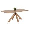 ΤΡΑΠΕΖΙ PAOLO HM9853 MDF ΜΕ ΚΑΠΛΑΜΑ ΦΡΑΞΙΝΟΥ-ΠΟΔΙΑ RUBBERWOOD-ΦΥΣΙΚΟ 180x90x75Yεκ