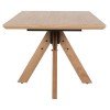 ΤΡΑΠΕΖΙ PAOLO HM9853 MDF ΜΕ ΚΑΠΛΑΜΑ ΦΡΑΞΙΝΟΥ-ΠΟΔΙΑ RUBBERWOOD-ΦΥΣΙΚΟ 180x90x75Yεκ