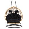 ΔΙΠΛΗ ΚΡΕΜΑΣΤΗ ΦΩΛΙΑ ME ΥΠΟΠΟΔΙΟ GRACIE HM5754.02 ΜΠΕΖ ΣΥΝΘ.RATTAN-ΓΚΡΙ ΜΕΤΑΛ.ΣΚΕΛΕΤΟΣ Φ120x200Υεκ