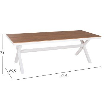 ΤΡΑΠΕΖΙ ΑΛΟΥΜΙΝΙΟΥ ΟΡΘΟΓΩΝΙΟ TAWNEE HM6039.02 ΛΕΥΚΟ-POLYWOOD ΦΥΣΙΚΟ 219,5x89,5x73Υ ΤΡΑΠΕΖΙ ΑΛΟΥΜΙΝΙΟΥ ΟΡΘΟΓΩΝΙΟ TAWNEE HM6039.02 ΛΕΥΚΟ-POLYWOOD ΦΥΣΙΚΟ 219,5x89,5x73Υ