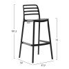 ΣΚΑΜΠΟ BAR ΠΟΛΥΠΡΟΠΥΛΕΝΙΟΥ SNOD HM6099.02 ΜΑΥΡΟ 37,2x50x101,5Υεκ.