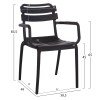 ΠΟΛΥΘΡΟΝΑ ΠΟΛΥΠΡΟΠΥΛΕΝΙΟΥ PHILLY HM6123.02 ΜΑΥΡΟ 58.5x49x83.5Υεκ.