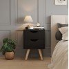 ΚΟΜΟΔΙΝΟ DINKL HM2472.02 ΜΕΛΑΜΙΝΗ-2 ΣΥΡΤΑΡΙΑ-WENGE 29,5x29,5x45Υεκ