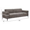 ΣΕΤ ΣΑΛΟΝΙ 2ΤΜΧ 3Θ+2Θ FERIN HM6070.02 ΓΚΡΙ ΥΦΑΣΜΑ-ΣΚΟΥΡA ΚΑΦΕ ΜΕΤΑΛΛΙΚΑ ΠΟΔΙΑ