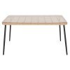 ΤΡΑΠΕΖΙ ΟΡΘΟΓΩΝΙΟ ALLEGRA HM5537.11 ΜΕΤΑΛ.ΜΑΥΡΟ-P.E. RATTAN ΦΥΣΙΚΟ 139,5x79,5x73Υεκ.