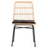 ΚΑΡΕΚΛΑ ALLEGRA HM5705.11 ΜΑΥΡΗ ΜΕΤΑΛΛΙΚΗ ΜΕ ΜΑΞΙΛΑΡΙ-WICKER ΜΠΕΖ 46,5x50x85Υεκ.
