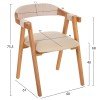 ΠΟΛΥΘΡΟΝΑ RIMINI HM9867.07 ΞΥΛΟ TEAK ΦΥΣΙΚΟ-ΜΠΕΖ ΣΧΟΙΝΙ & PU ΚΑΘΙΣΜΑ 60x61x75,5Υεκ.
