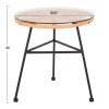 ΣΕΤ ΕΞΩΤΕΡΙΚΟΥ ΧΩΡΟΥ 3ΤΜΧ ALLEGRA HM21047.11 ΜΠΕΖ ΣΥΝΘ.RATTAN-ΜΕΤΑΛΛΟ ΣΕ ΜΑΥΡΟ