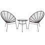 ΣΕΤ ΕΞΩΤΕΡΙΚΟΥ ΧΩΡΟΥ 3ΤΜΧ ALLEGRA HM21047.12 ΜΑΥΡΟ ΣΥΝΘ.RATTAN & ΜΕΤΑΛΛΟ