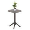ΤΡΑΠΕΖΙ ΠΟΛΥΠΡΟΠΥΛΕΝΙΟΥ ΣΤΡΟΓΓΥΛΟ TERRIN HM6124.15 OLIVE GREEN Φ60x75Υεκ.