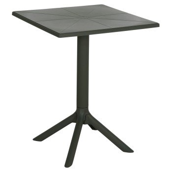 ΤΡΑΠΕΖΙ ΠΟΛΥΠΡΟΠΥΛΕΝΙΟΥ ΤΕΤΡΑΓΩΝΟ TERRIN HM6125.15 DARK OLIVE 60x60x75Υεκ.