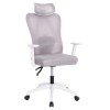 ΚΑΡΕΚΛΑ ΓΡΑΦΕΙΟΥ MEXER HM1195.02 ΓΚΡΙ MESH-PP ΒΑΣΗ-ΣΚΕΛΕΤΟΣ ΛΕΥΚΟΣ 68x70x136Υεκ.