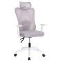 ΚΑΡΕΚΛΑ ΓΡΑΦΕΙΟΥ MEXER HM1195.02 ΓΚΡΙ MESH-PP ΒΑΣΗ-ΣΚΕΛΕΤΟΣ ΛΕΥΚΟΣ 68x70x136Υεκ.