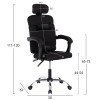 ΚΑΡΕΚΛΑ ΓΡΑΦΕΙΟΥ CRONER HM1196.01 ΜΑΥΡΟ MESH-ΜΕΤΑΛ.ΒΑΣΗ 58x99x120Υεκ.