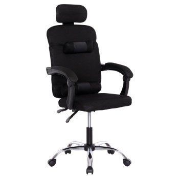 ΚΑΡΕΚΛΑ ΓΡΑΦΕΙΟΥ CRONER HM1196.01 ΜΑΥΡΟ MESH-ΜΕΤΑΛ.ΒΑΣΗ 58x99x120Υεκ.