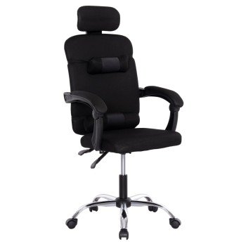 ΚΑΡΕΚΛΑ ΓΡΑΦΕΙΟΥ CRONER HM1196.01 ΜΑΥΡΟ MESH-ΜΕΤΑΛ.ΒΑΣΗ 58x99x120Υεκ.