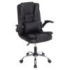 ΚΑΡΕΚΛΑ ΓΡΑΦΕΙΟΥ CANAN HM1201 ΜΑΥΡO PVC-ΒΑΣΗ ΧΡΩΜΙΟΥ 66x61x105Υεκ.