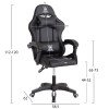 ΠΟΛΥΘΡΟΝΑ GAMING DARREN HM1203.04 ΜΑΥΡΟ-ΛΕΥΚΟ PVC 58.5x100x120Υεκ.