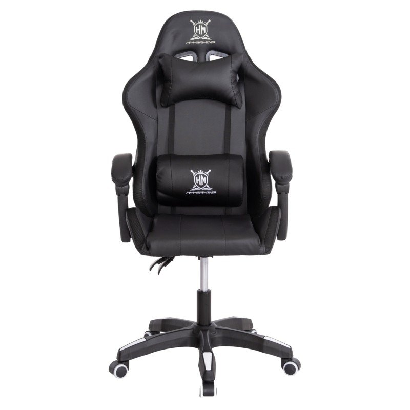 ΠΟΛΥΘΡΟΝΑ GAMING DARREN HM1203.04 ΜΑΥΡΟ-ΛΕΥΚΟ PVC 58.5x100x120Υεκ.