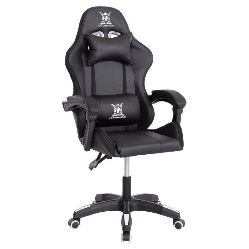 ΠΟΛΥΘΡΟΝΑ GAMING DARREN HM1203.04 ΜΑΥΡΟ-ΛΕΥΚΟ PVC 58.5x100x120Υεκ.
