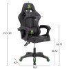 ΠΟΛΥΘΡΟΝΑ GAMING DARREN HM1203.03 ΜΑΥΡΟ-ΠΡΑΣΙΝΟ PVC 58.5x100x120Υεκ.