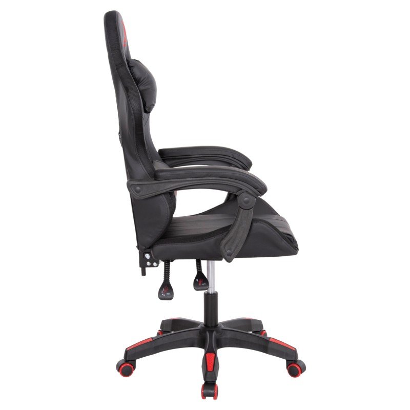 ΠΟΛΥΘΡΟΝΑ GAMING DARREN HM1203.01 ΜΑΥΡΟ-ΚΟΚΚΙΝΟ PVC 58.5x100x120Υεκ.