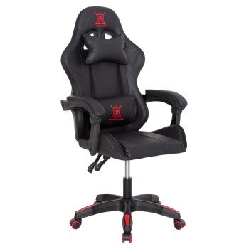 ΠΟΛΥΘΡΟΝΑ GAMING DARREN HM1203.01 ΜΑΥΡΟ-ΚΟΚΚΙΝΟ PVC 58.5x100x120Υεκ.