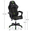 ΠΟΛΥΘΡΟΝΑ GAMING LOOT HM1204 ΜΑΥΡΟ-ΠΡΑΣΙΝΟ PVC 60x60x120Υεκ.
