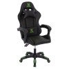 ΠΟΛΥΘΡΟΝΑ GAMING LOOT HM1204 ΜΑΥΡΟ-ΠΡΑΣΙΝΟ PVC 60x60x120Υεκ.