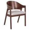 ΚΑΡΕΚΛΑ NERO HM9972 RUBBERWOOD ΣΕ ΚΑΡΥΔΙ-ΓΚΡΙ ΥΦΑΣΜΑ ΚΑΘΙΣΜΑ 56x56x78Yεκ.