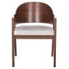 ΚΑΡΕΚΛΑ NERO HM9972 RUBBERWOOD ΣΕ ΚΑΡΥΔΙ-ΓΚΡΙ ΥΦΑΣΜΑ ΚΑΘΙΣΜΑ 56x56x78Yεκ.