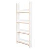 ΡΑΦΙΕΡΑ ΤΟΙΧΟΥ SANI HM18224.01 ΜΕΛΑΜΙΝΗ ΣΕ ΛΕΥΚΟ 60x10x120Υεκ. (4 ΡΑΦΙΑ)