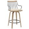 ΣΚΑΜΠΟ ΜΠΑΡ JUDI HM9985.01 WHITE WASH Κ.Π.-ΜΑΥΡΟ ΜΕΤΑΛΛΟ-ΜΠΕΖ ΥΦΑΣΜΑ 48x52x92Υεκ