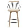 ΣΚΑΜΠΟ ΜΠΑΡ JUDI HM9985.01 WHITE WASH Κ.Π.-ΜΑΥΡΟ ΜΕΤΑΛΛΟ-ΜΠΕΖ ΥΦΑΣΜΑ 48x52x92Υεκ