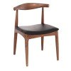 KΑΡΕΚΛΑ ΤΡΑΠΕΖΑΡΙΑΣ ALOR HM9947.03 RUBBERWOOD ΚΑΡΥΔΙ-ΜΑΥΡΟ PU 55x51x75Υεκ