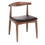 KΑΡΕΚΛΑ ΤΡΑΠΕΖΑΡΙΑΣ ALOR HM9947.03 RUBBERWOOD ΚΑΡΥΔΙ-ΜΑΥΡΟ PU 55x51x75Υεκ