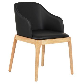 ΠΟΛΥΘΡΟΝΑ ΤΡΑΠΕΖΑΡΙΑΣ FURLAN HM9949.01 RUBBERWOOD ΣΕ ΟΑΚ-ΜΑΥΡΟ PU 54,5x58x78Υεκ.