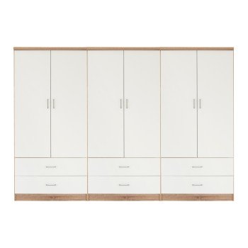 ΝΤΟΥΛΑΠΑ 6ΦΥΛΛΗ REINA ME 6 ΣΥΡΤΑΡΙΑ HM21060.06 ΜΕΛΑΜΙΝΗ ΣΕ ΛΕΥΚΟ-ΣΟΝΑΜΑ 240x42x181Υεκ