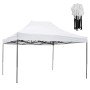 ΚΙΟΣΚΙ/GAZEBO MATTHEW HM6311 ΠΤΥΣΣΟΜΕΝΟ-ΣΚΕΛΕΤΟΣ ΜΕΤΑΛ.ΜΑΥΡΟΣ-ΛΕΥΚΟ ΥΦΑΣΜΑ 3x4,5x3,10Yμ